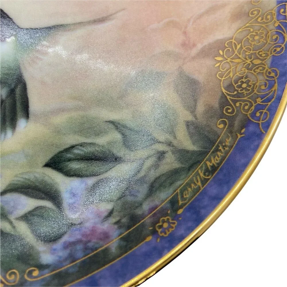 Bradford Exchange Hummingbird Plates Set Of Two Ceramic Nature's Little Treasure